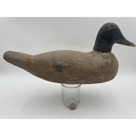 Hand-Carved Antique Wooden Duck Decoy Folk Art Hunting Collectible READ - Picture 1 of 8